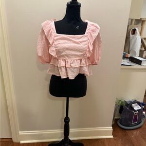 Storia Pink Ruffled Women's Top